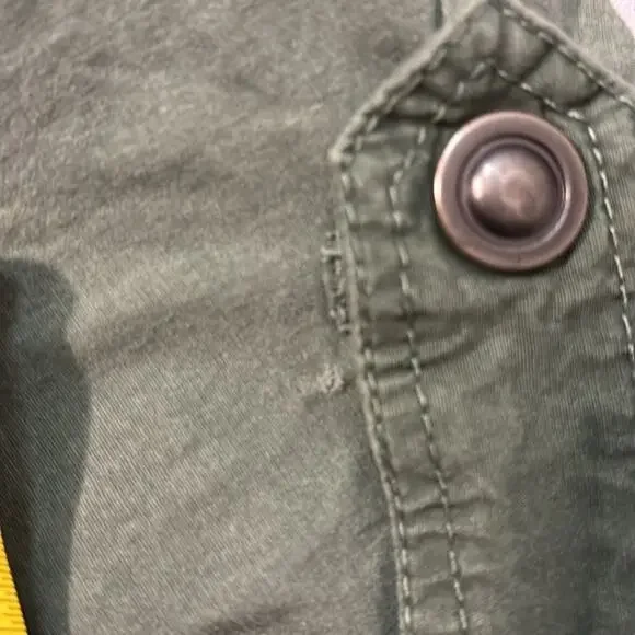 Daytrip Green Army Jacket M Lightweight Boho Cabincore Fisherman Gorpcore Skater - Picture 12 of 15